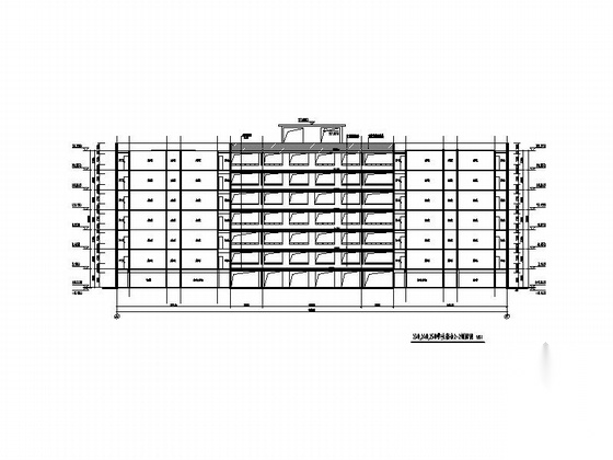 [浙江]现代风格高等院校学生宿舍楼建筑施工图（6层 24...cad施工图下载【ID:166440189】