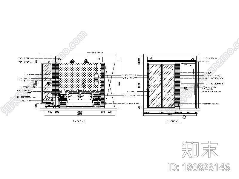 [福建]现代简约风格样板房整套CAD施工图（含实景图）施工图下载【ID:180823146】