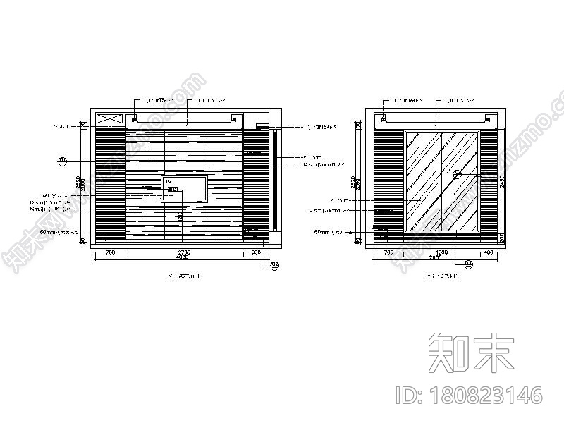 [福建]现代简约风格样板房整套CAD施工图（含实景图）施工图下载【ID:180823146】