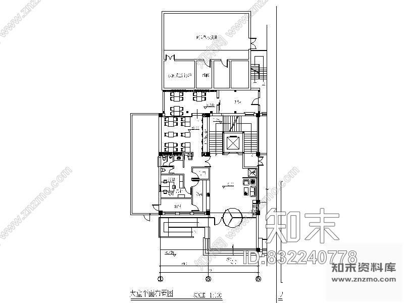 图块/节点宾馆大堂平面图施工图下载【ID:832240778】