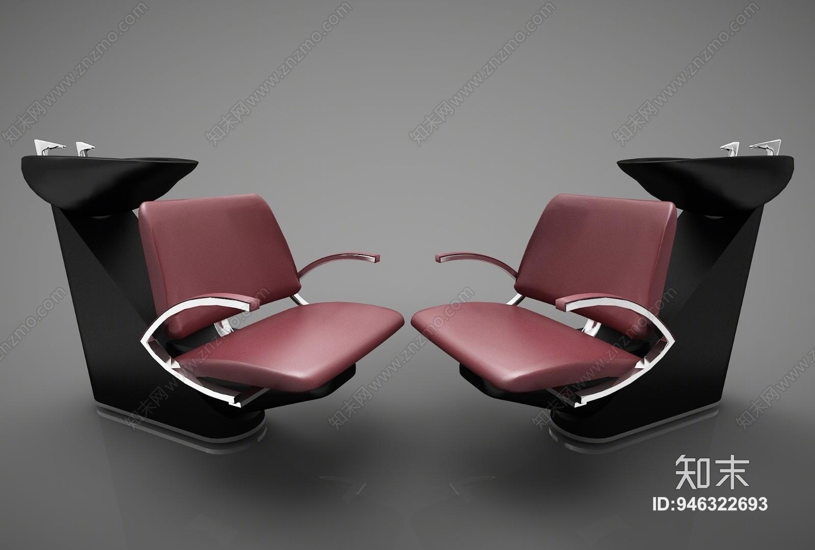 工业风格洗头椅3D模型下载【ID:946322693】