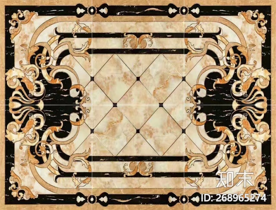 欧式地面拼花贴图下载【ID:268965274】