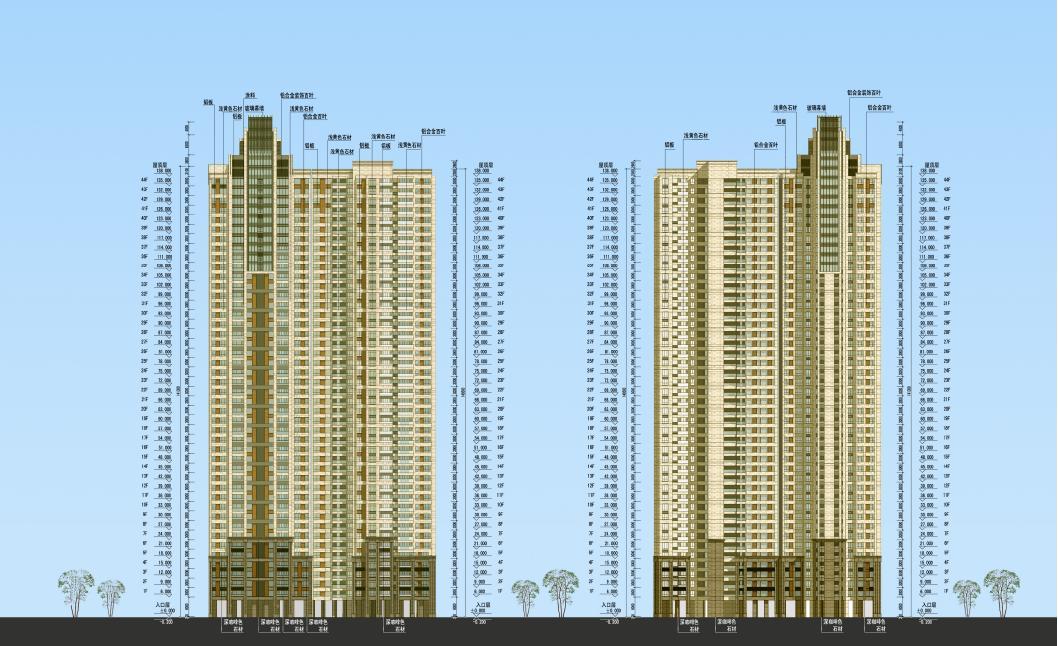 [湖南]超高层现代幕墙立面滨水城市综合体建筑设计方案文...cad施工图下载【ID:151737125】