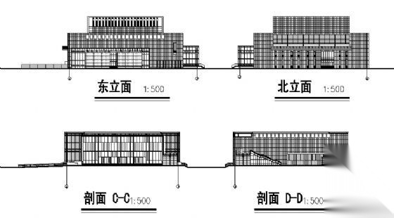 某二层剧场建筑方案图cad施工图下载【ID:165148105】