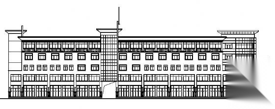 枣庄某五层沿街商业办公建筑方案图cad施工图下载【ID:151493120】