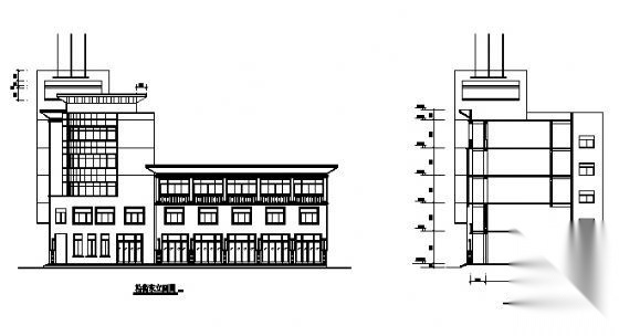 枣庄某五层沿街商业办公建筑方案图cad施工图下载【ID:151493120】