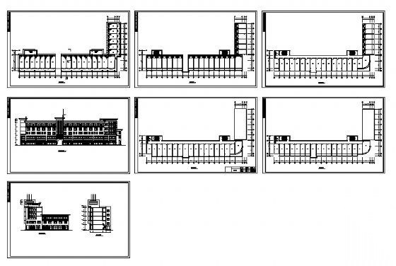 枣庄某五层沿街商业办公建筑方案图cad施工图下载【ID:151493120】