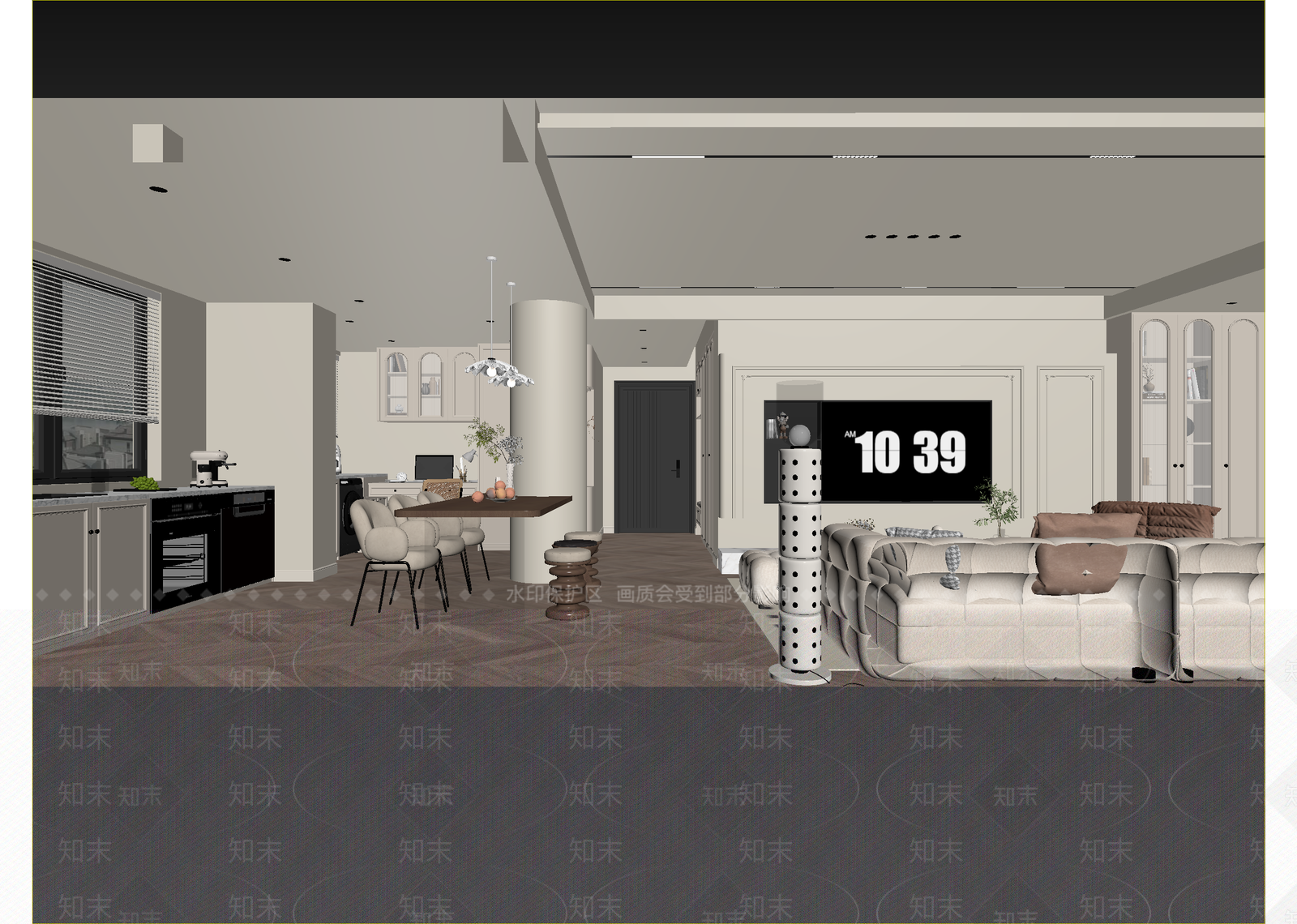 法式客餐厅3D模型下载【ID:1215172661】