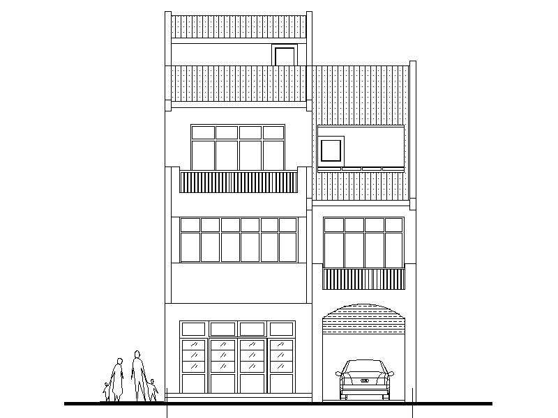 [广东]某3层新农村独栋别墅建筑设计文本（包含CAD+效果...cad施工图下载【ID:168120138】