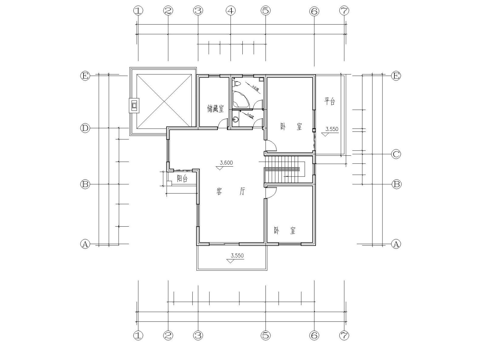 现代风格2层独栋别墅建筑施工图cad施工图下载【ID:149891116】