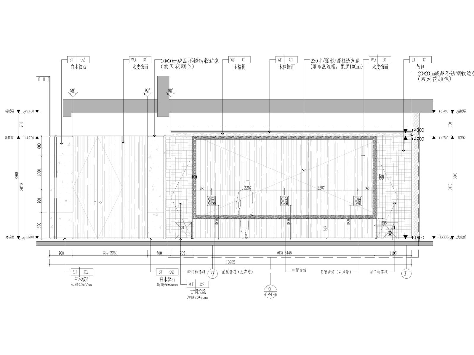 郑州壹号院商务会所室内装修设计施工图cad施工图下载【ID:1131207239】