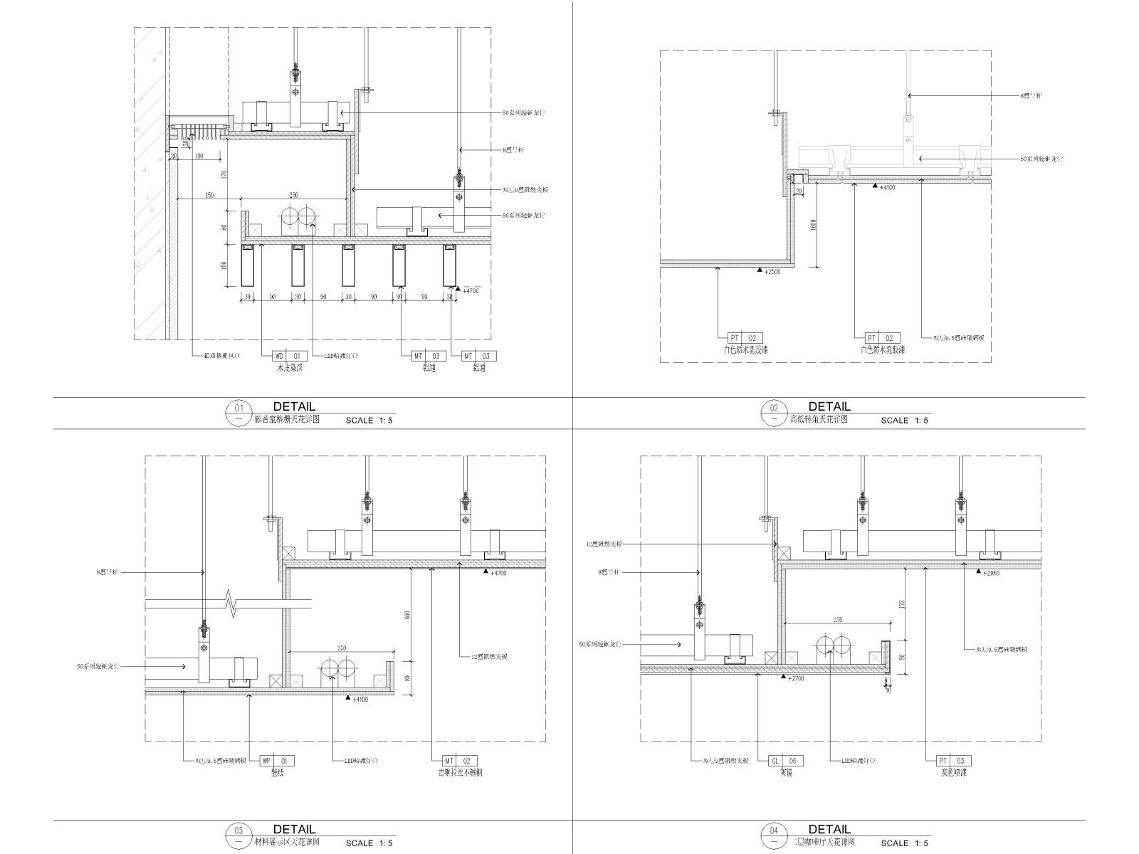 郑州壹号院商务会所室内装修设计施工图cad施工图下载【ID:1131207239】