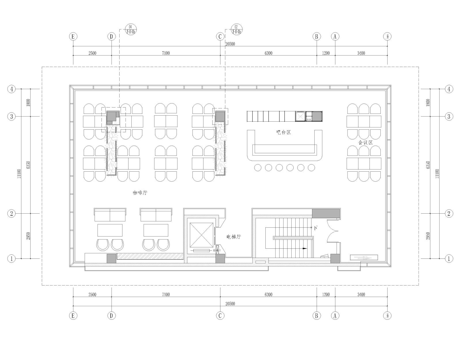 郑州壹号院商务会所室内装修设计施工图cad施工图下载【ID:1131207239】