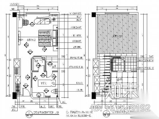 [东莞]休闲会所桑拿客房室内装修图cad施工图下载【ID:161849192】