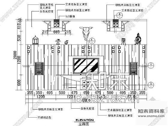 图块/节点众多电视背景墙立面设计施工图下载【ID:832182741】