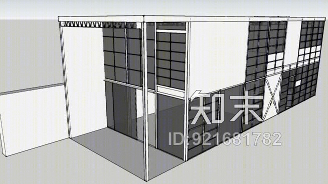 建筑：Modo建模的查尔斯伊姆斯在SketchUp的房子SU模型下载【ID:921681782】