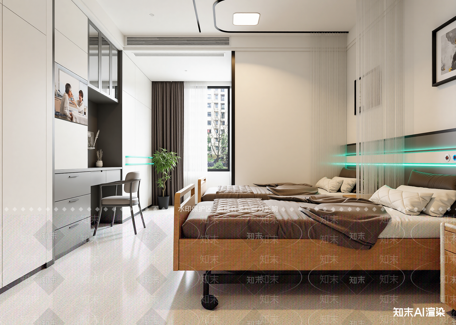 现代酒店客房3D模型下载【ID:1214738598】