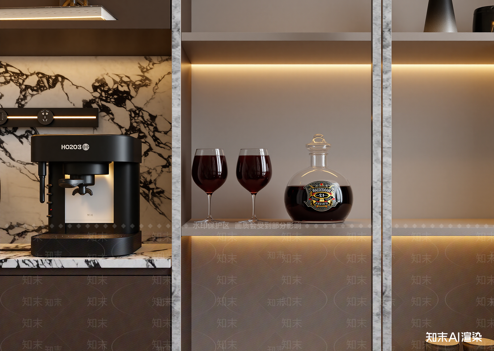意式茶水间3D模型下载【ID:1215093163】