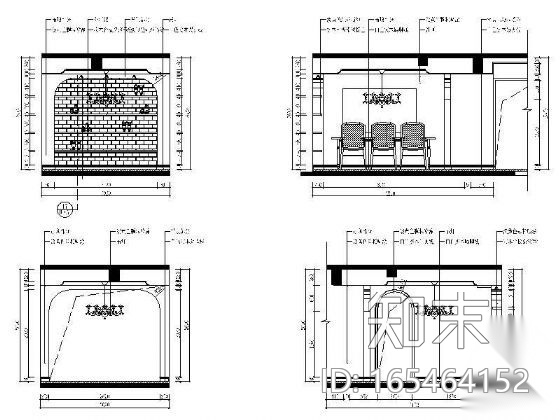 地中海风格餐厅立面设计图施工图下载【ID:165464152】