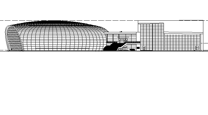 [山东]多层椭圆造型跳水游泳馆建筑施工图（含全专业建...施工图下载【ID:151670167】