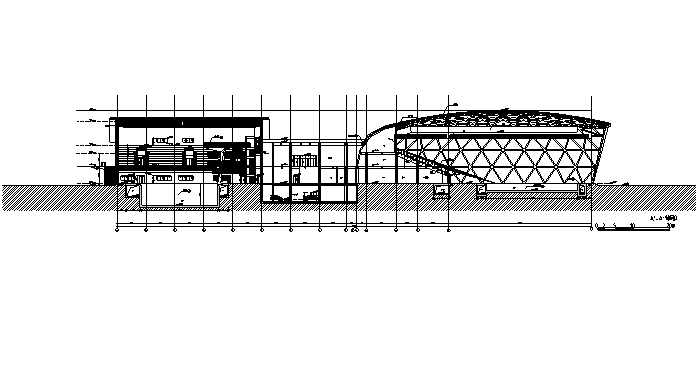 [山东]多层椭圆造型跳水游泳馆建筑施工图（含全专业建...cad施工图下载【ID:151670167】