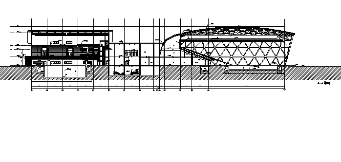 [山东]多层椭圆造型跳水游泳馆建筑施工图（含全专业建...cad施工图下载【ID:151670167】