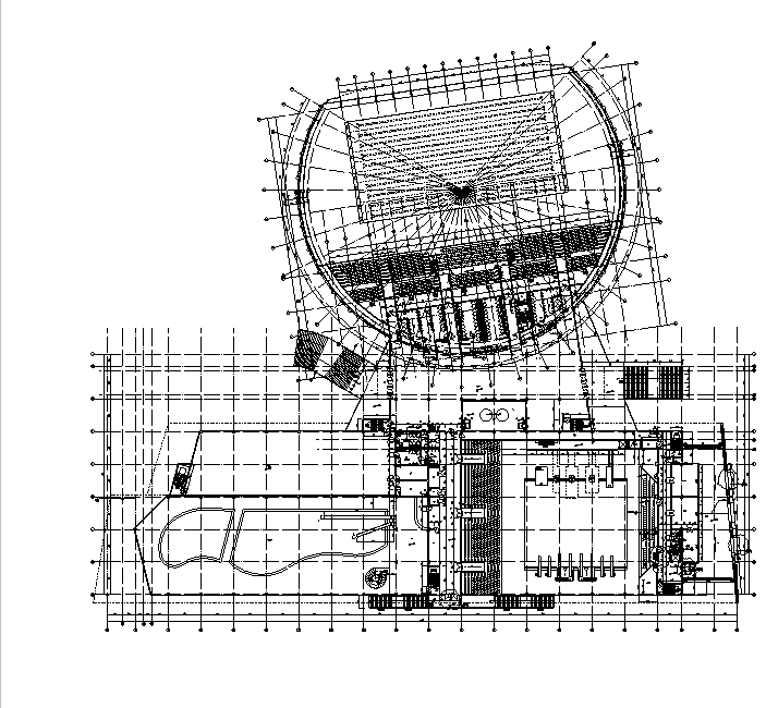 [山东]多层椭圆造型跳水游泳馆建筑施工图（含全专业建...cad施工图下载【ID:151670167】