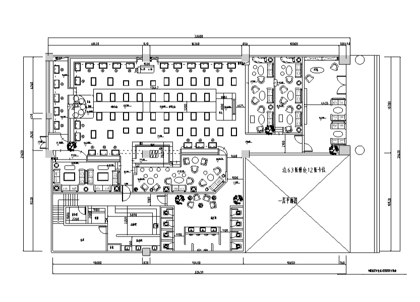 本色风格酒吧空间设计施工图（附效果图）cad施工图下载【ID:161789188】