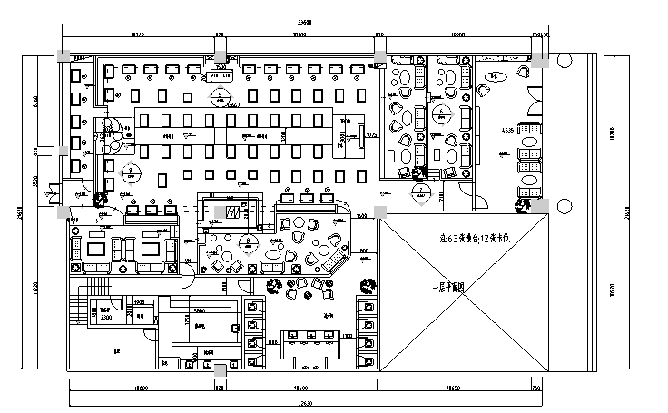 本色风格酒吧空间设计施工图（附效果图）cad施工图下载【ID:161789188】