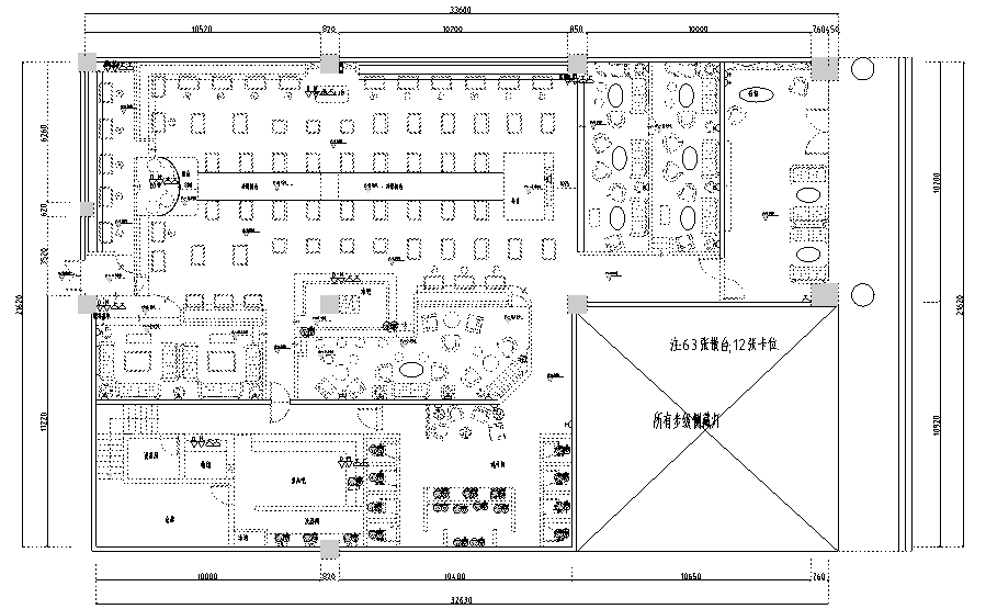 本色风格酒吧空间设计施工图（附效果图）cad施工图下载【ID:161789188】