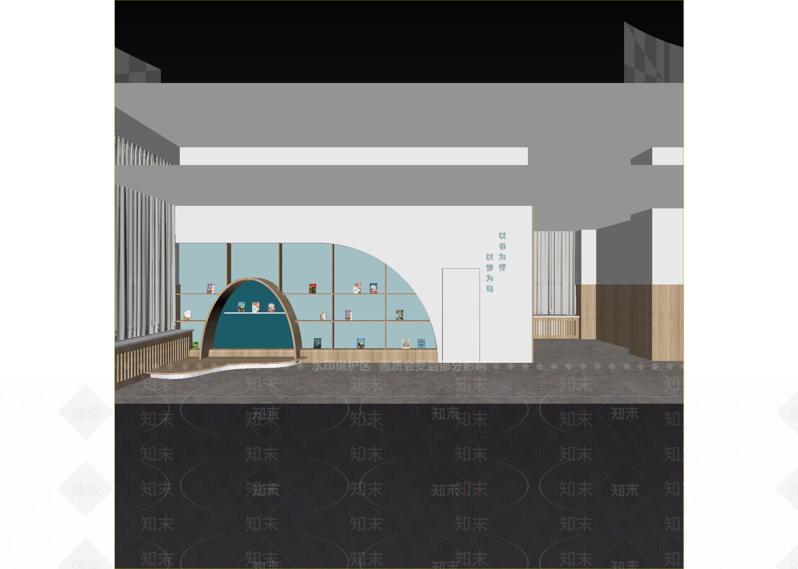 现代民宿大厅3D模型下载【ID:1215098227】