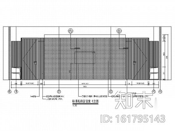 [湖南]高档现代商业公司办公室室内装修施工图cad施工图下载【ID:161795143】