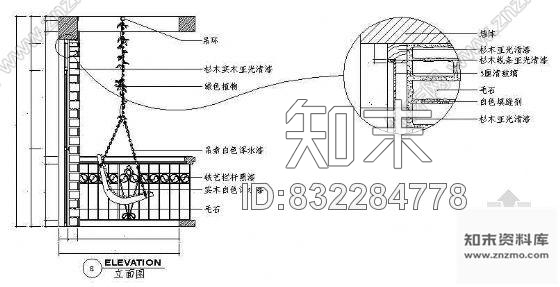 图块/节点阳台立面图施工图下载【ID:832284778】