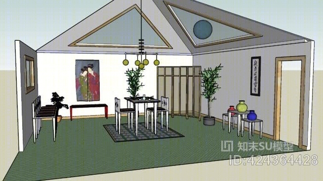 寿司室SU模型下载【ID:424364428】