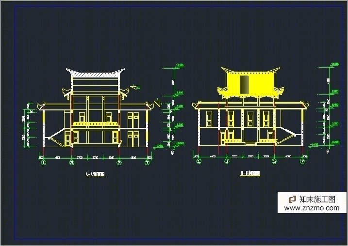 一套古建施工图cad施工图下载【ID:36937363】