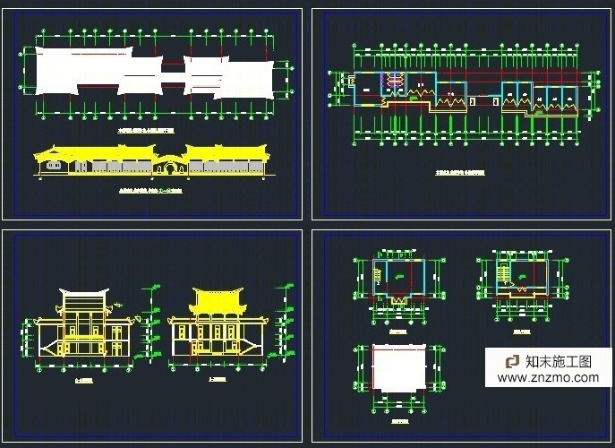 一套古建施工图cad施工图下载【ID:36937363】