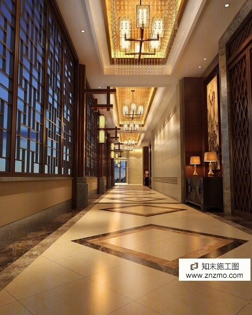某酒店大堂设计方案cad施工图下载【ID:66946066】