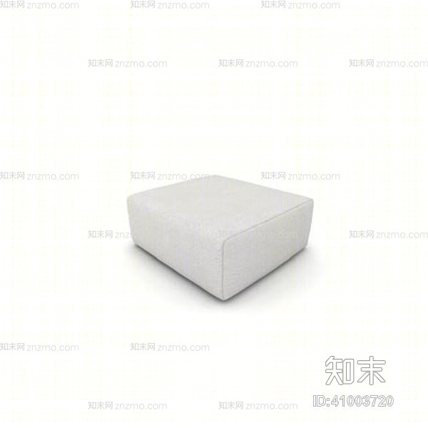 现代灰色布艺沙发凳3D模型下载【ID:41003720】