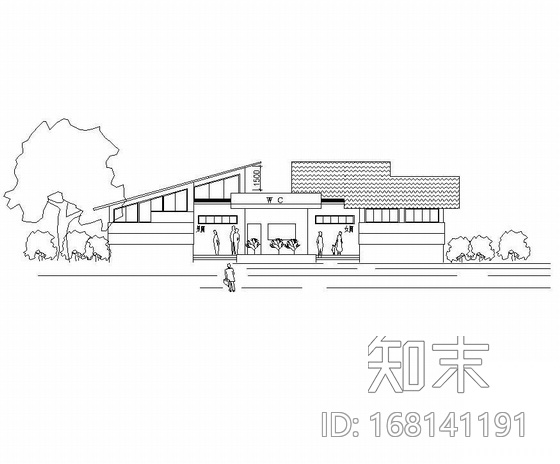 广州某公用厕所建筑及结构设计图cad施工图下载【ID:168141191】