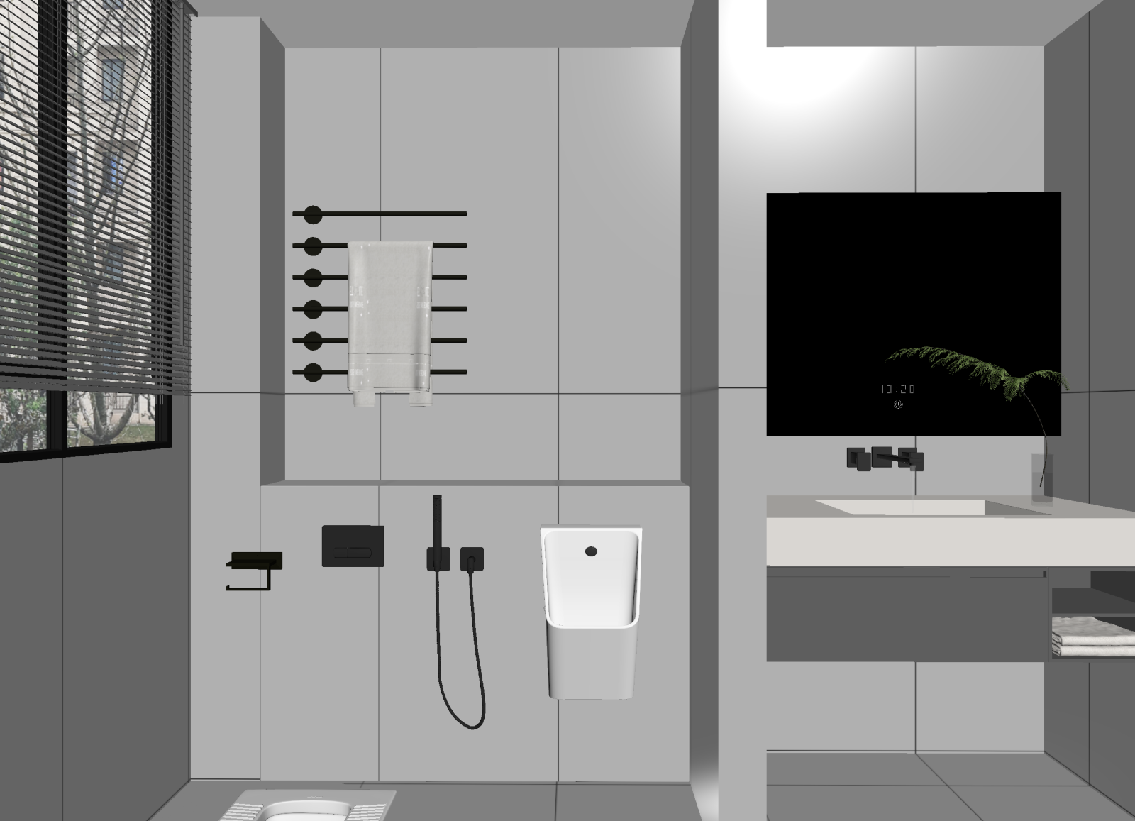 现代卫生间3D模型下载【ID:1214632876】