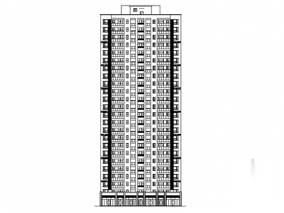 [湖南]25层现代风格商住两用住宅建筑施工图（知名设计院...施工图下载【ID:165924163】