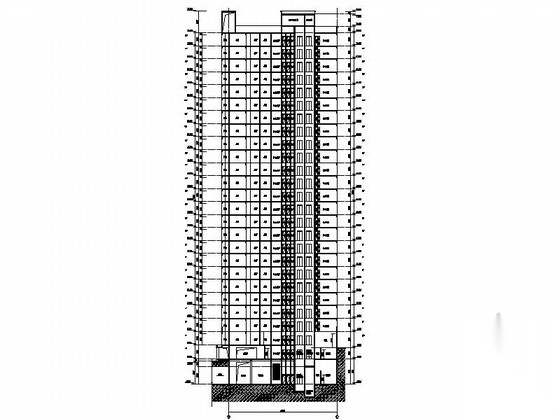 [湖南]25层现代风格商住两用住宅建筑施工图（知名设计院...cad施工图下载【ID:165924163】