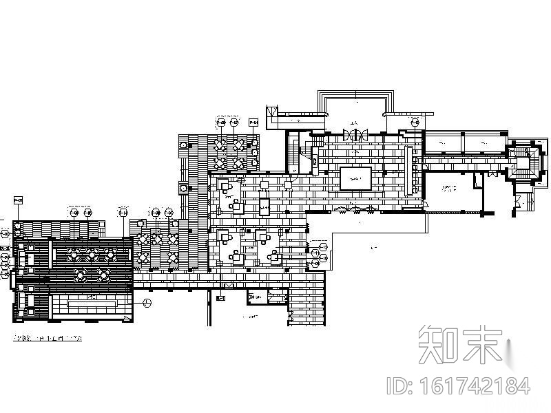 [上海]某售楼中心装饰施工图cad施工图下载【ID:161742184】