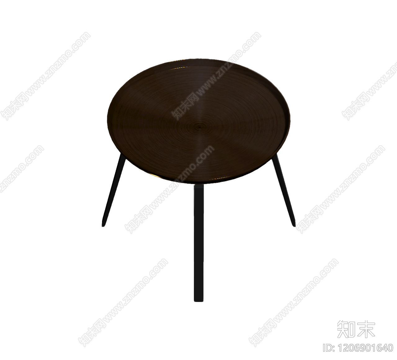 圆形木质茶几3D模型下载【ID:1206901640】