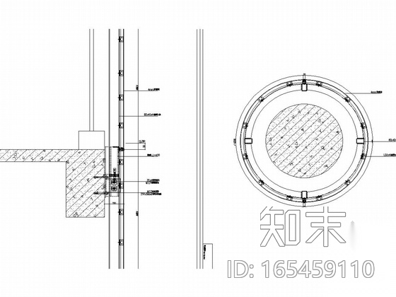 五层小学教学楼干挂铝塑板墙幕墙施工图cad施工图下载【ID:165459110】