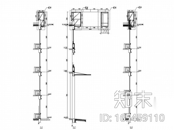 五层小学教学楼干挂铝塑板墙幕墙施工图cad施工图下载【ID:165459110】