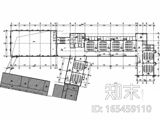 五层小学教学楼干挂铝塑板墙幕墙施工图cad施工图下载【ID:165459110】