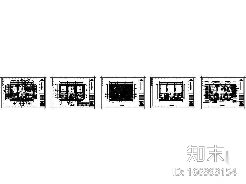 酒店豪华套房套平面图cad施工图下载【ID:166999154】