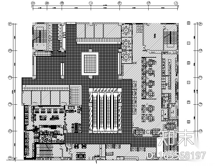 [新疆]753平米现代简洁餐饮空间设计施工图（附效果图）cad施工图下载【ID:165568197】