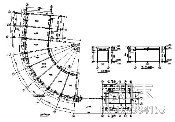 某单位传达室建筑方案图cad施工图下载【ID:167384155】